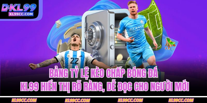 Bảng tỷ lệ kèo chấp bóng đá KL99 hiển thị rõ ràng, dễ đọc cho người mới